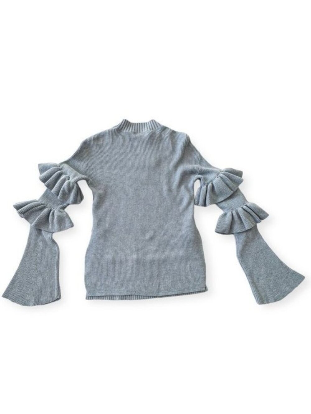 New with Tag, Revolve LPA Top 510 with Ruffle Sleeves, Size XS, Cloud Blue - Picture 8 of 13